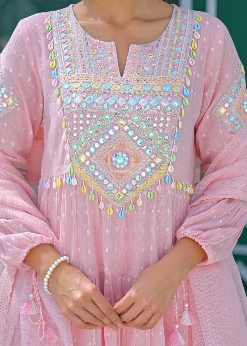 Tanyaa P 288 Mul Cotton Kurti Bottom With Dupatta Suppliers In India