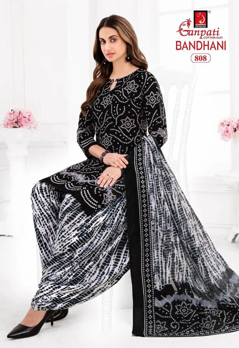 Bandhani Vol 8 By Ganpati Cotton Bandhani Printed Dress Material Exporters In India
