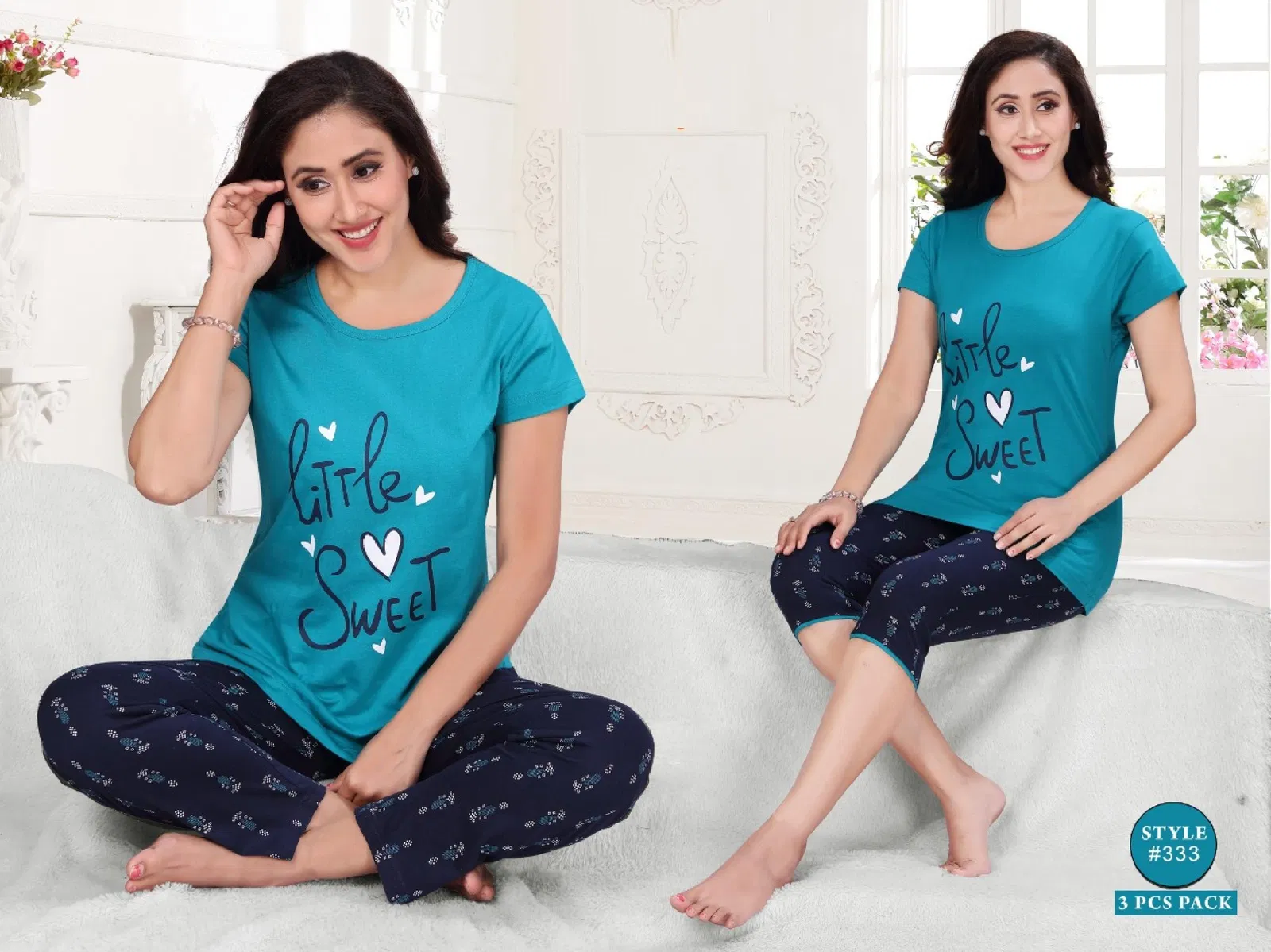 Orange 333 Hosiery Cotton Latest Exclusive Comfortable Hosiery With Super Fine Stitching Night Suits Collection
