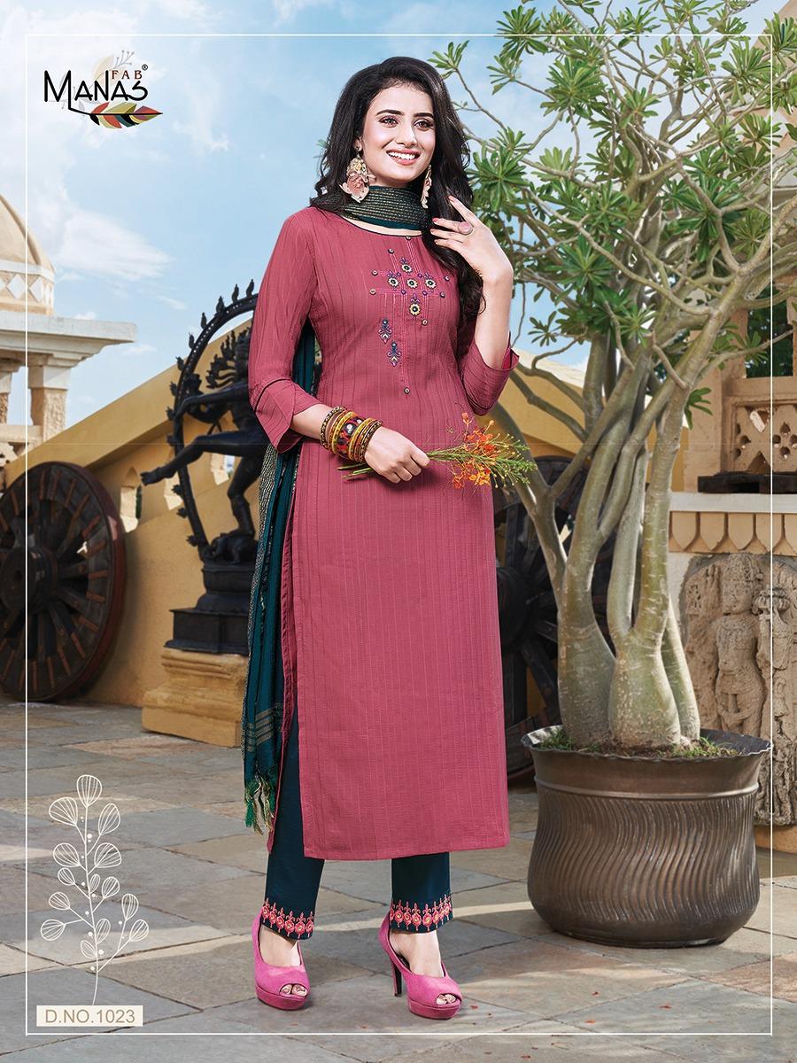 Manas Delight 4 Fancy Designer Festive Wear Embroidery Hand Work Ready Made Collection
