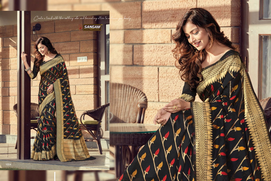Sangam Ananya Printed Designer Cotton Handloom Sarees Collection
