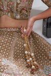 Mehendi Colour Organza Tissue Designer Bridal Lehenga With Blouse And Dupatta Wholesalers In Delhi Kf 2156