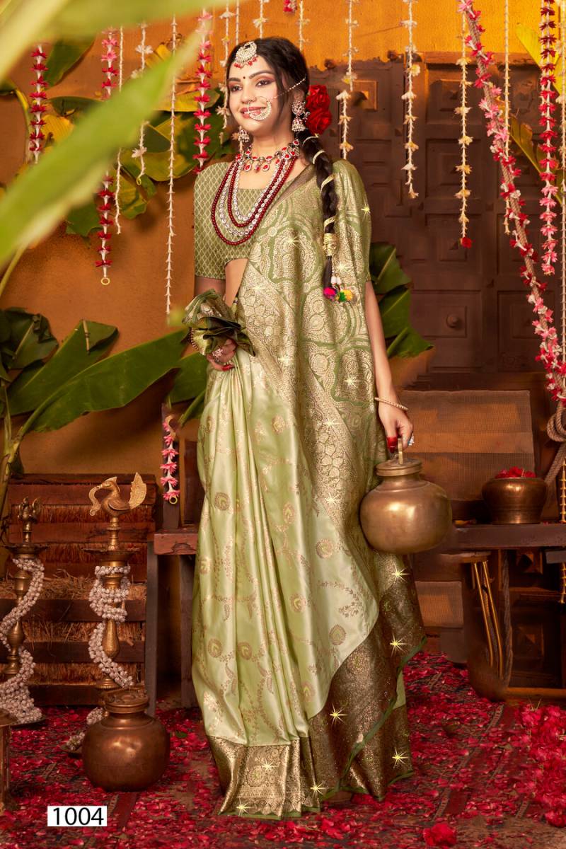 Begum Sattin Saroski Vol 1 By Saroj Fancy Satin Silk Saree wholesalers In Delhi