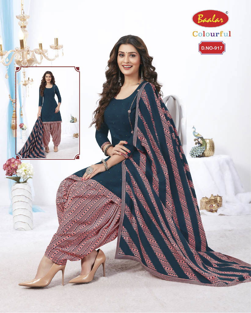 Baalar Colourful 9 Casual Wear Cotton Printed Readymade Salwar Suit Collection