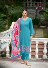 Bella By Woodee Rayon Thread Work Kurti With Bottom Dupatta Wholesale Online