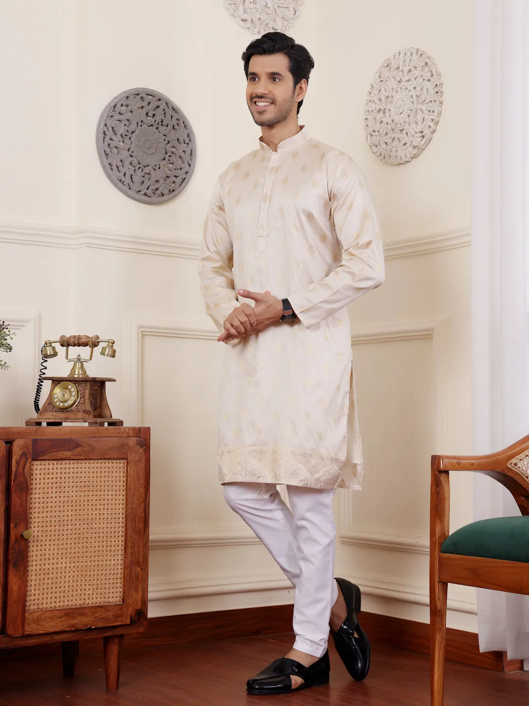 Rw Viscose Jacquard Kurta Pyjama Exporters In India