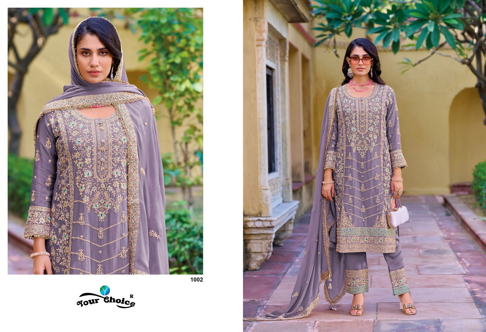 Zarina By Your Choice Chinon Designer Readymade Suits Wholesalers In Delhi