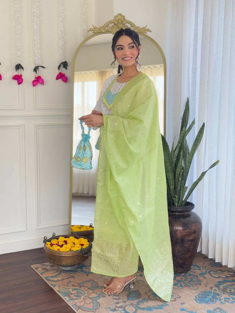 Shivangi 1 Chanderi Viscose Kurti Bottom With Dupatta Wholesale In Delhi