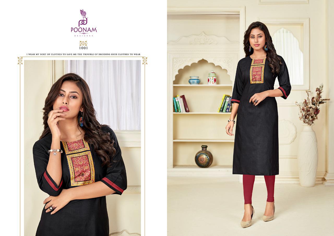 Poonam Glory Casual Daily Wear Digital Printed Designer Kurtis Collection
