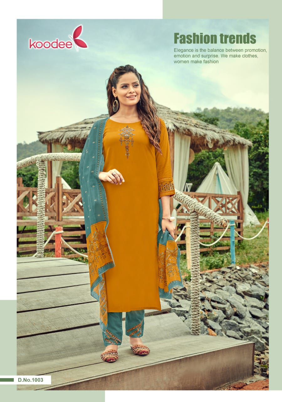 Koodee Mayra 1 Festive Wear Designer Fancy Rayon Ready Made Collection
