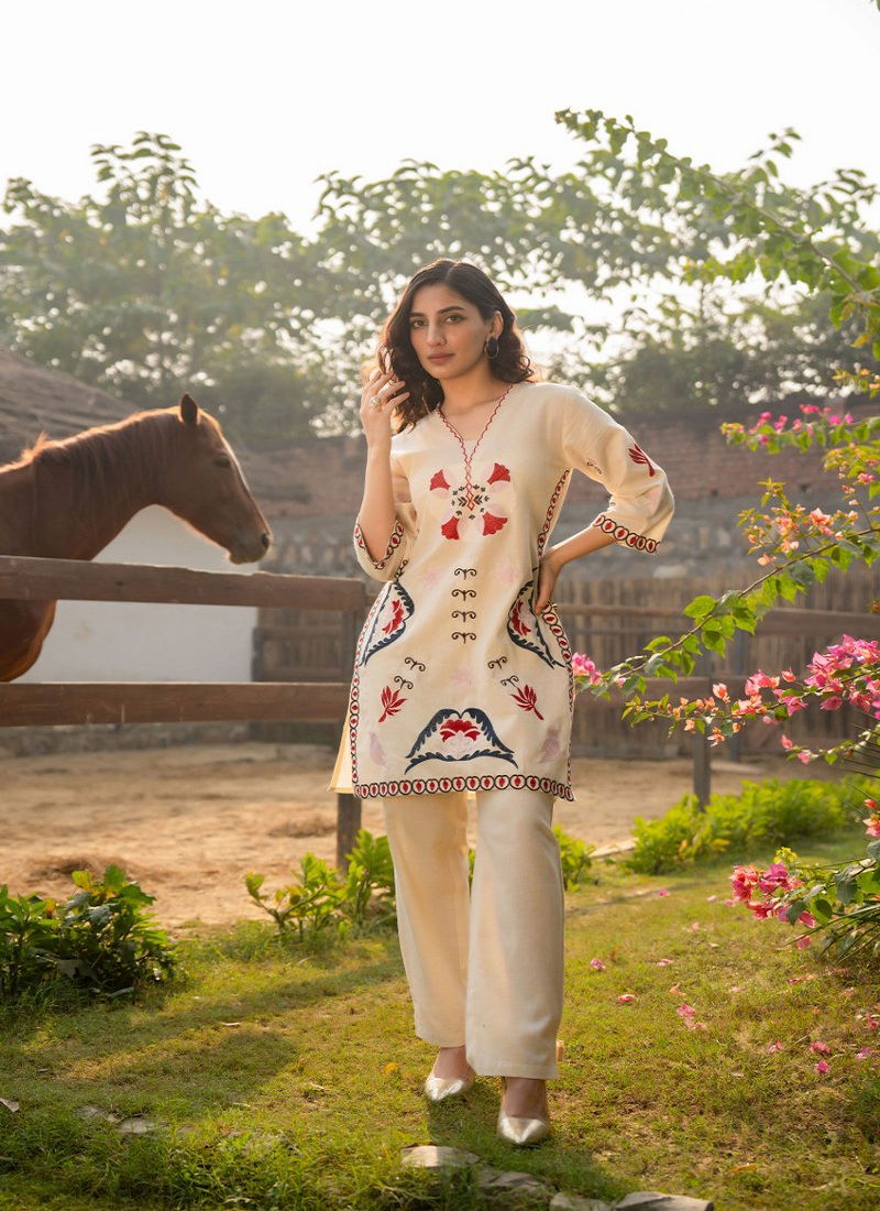 Tanyaa P 306 Cotton With Handwork Touchup Co Ord Set Orders In India
