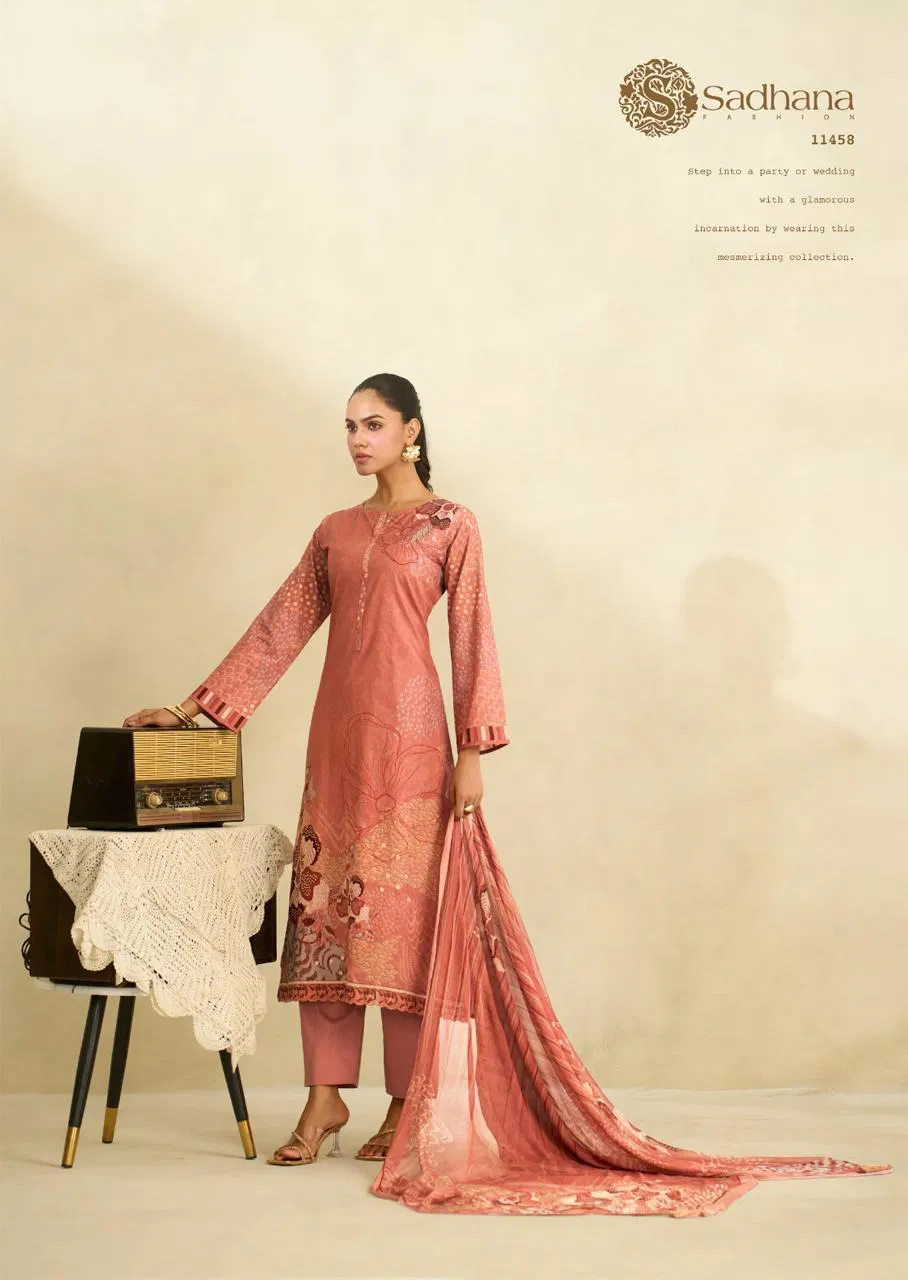 Zinat By Sadhana Lawn Cotton Digital Printed Dress Material Wholesale Online