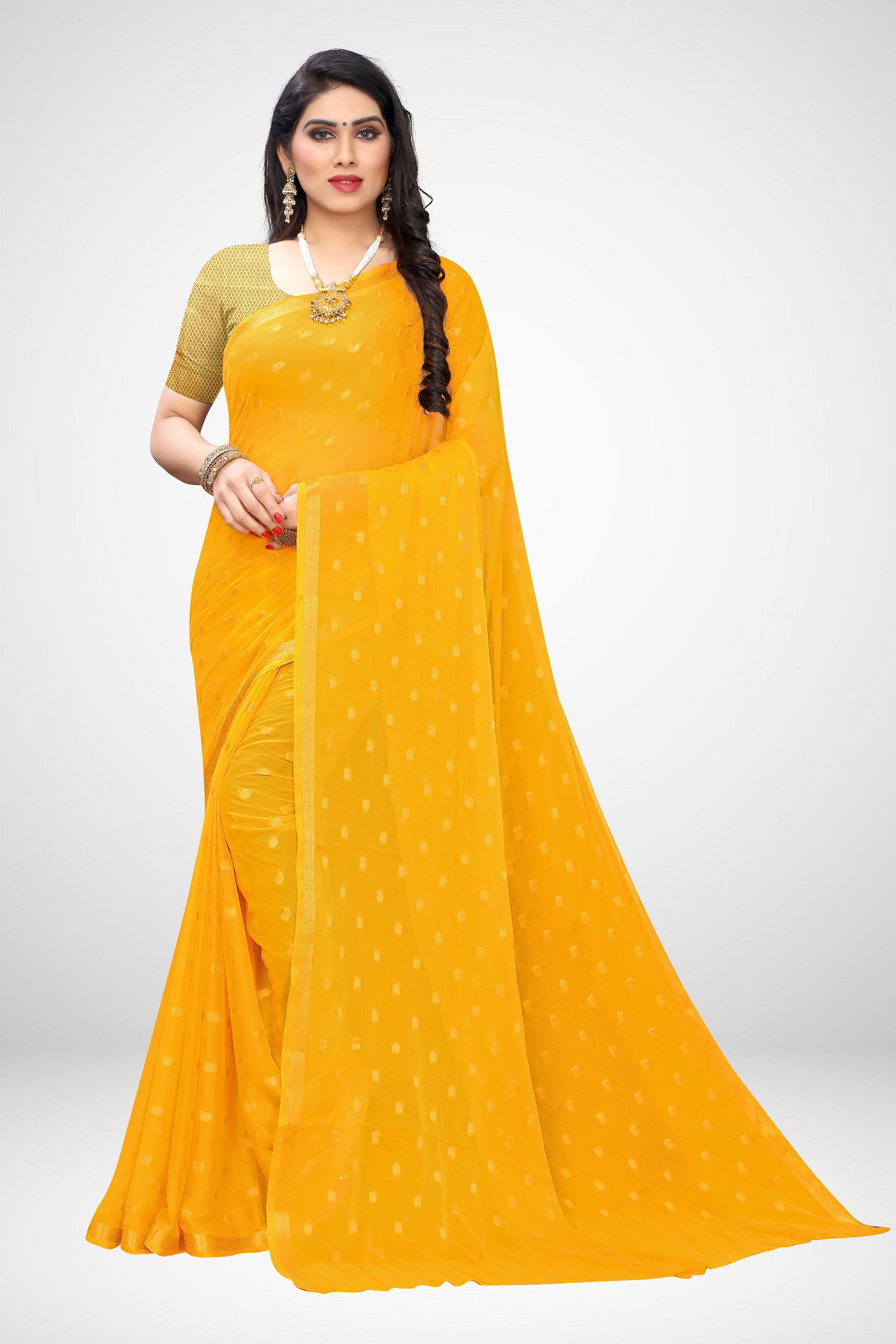 Nazmin Designer Printed Casual and Regular Wear Chiffon Sarees Collection