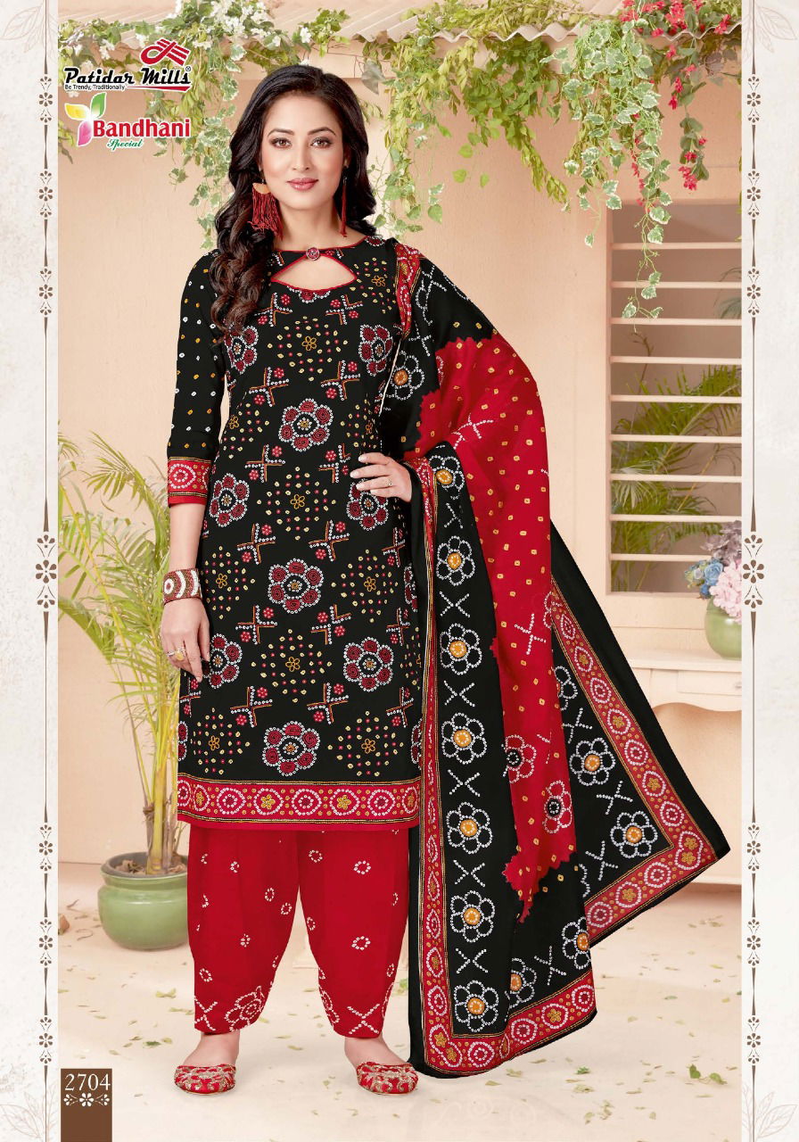 Patidar Bandhani Special Vol 27 Latest Exclusive Designer Pure Cotton Printed Dress Material Collection With Cotton Dupatta 