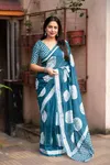 Scmd Anokhi A Digital Printed Linen Cotton Fancy Saree Wholesale Market Surat