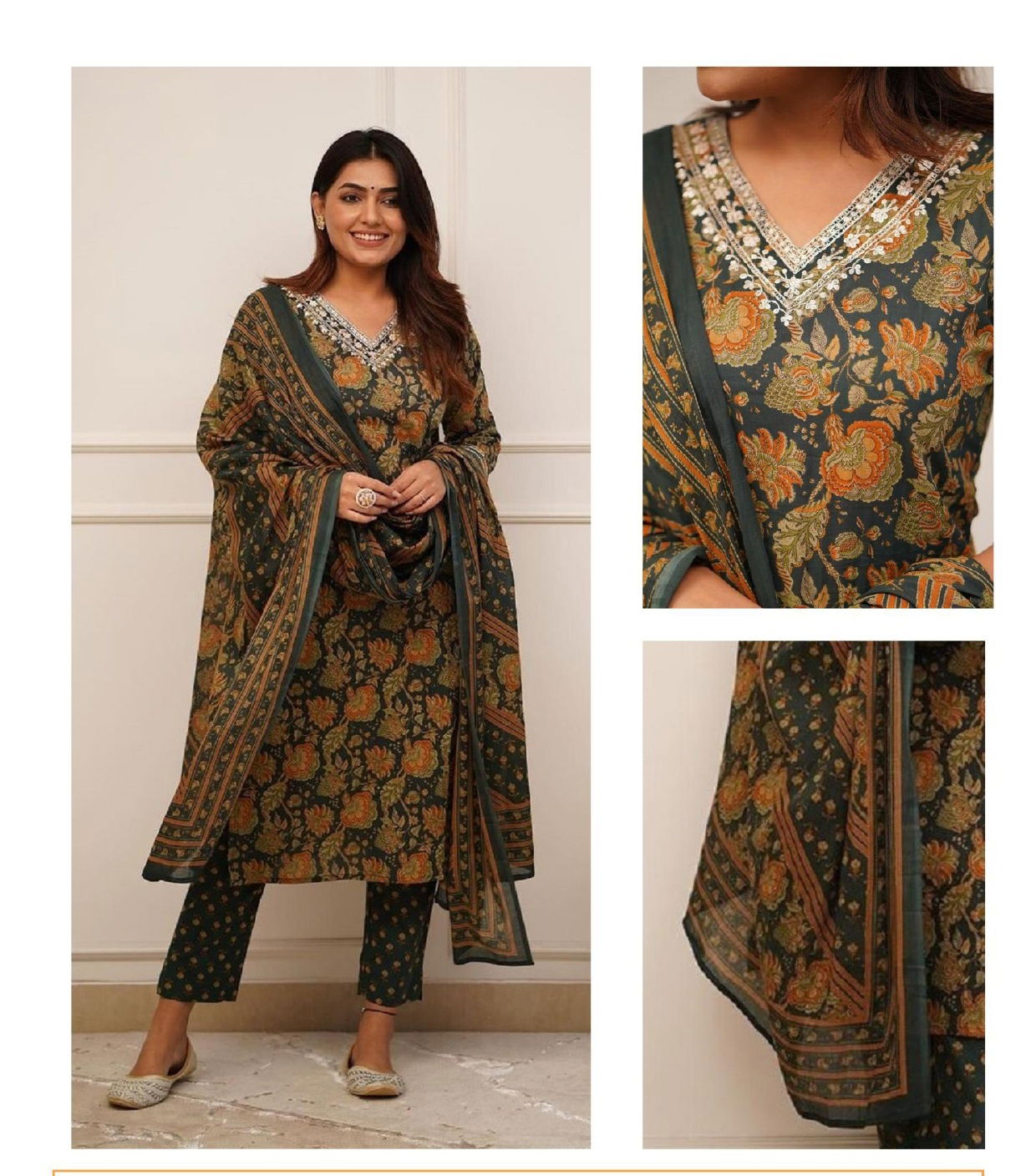 Av Embroidery Designer Viscose Online Kurti With Bottom Dupatta Wholesale
