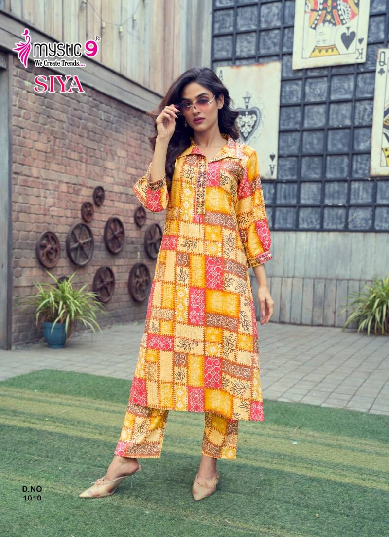 Siya Vol 1 By Mystic 9 Roman Silk Kurti With Bottom Wholesale Market In Surat