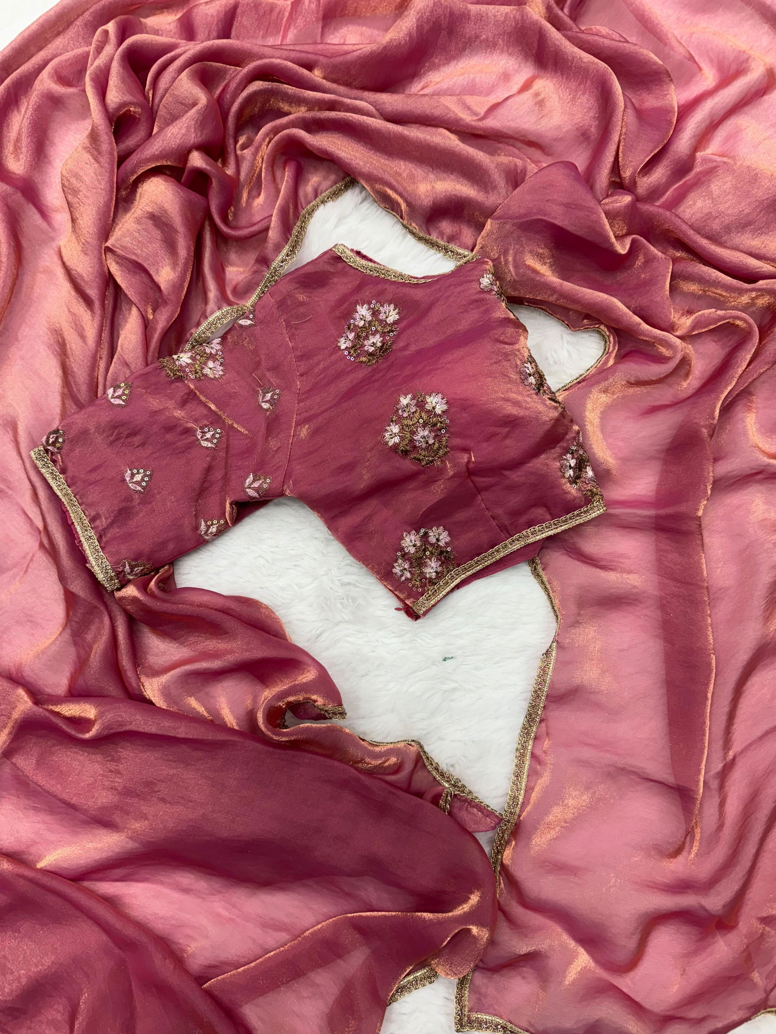 Vivera Simmari Golden Tissue Soft Fancy Designer Saree Orders In India