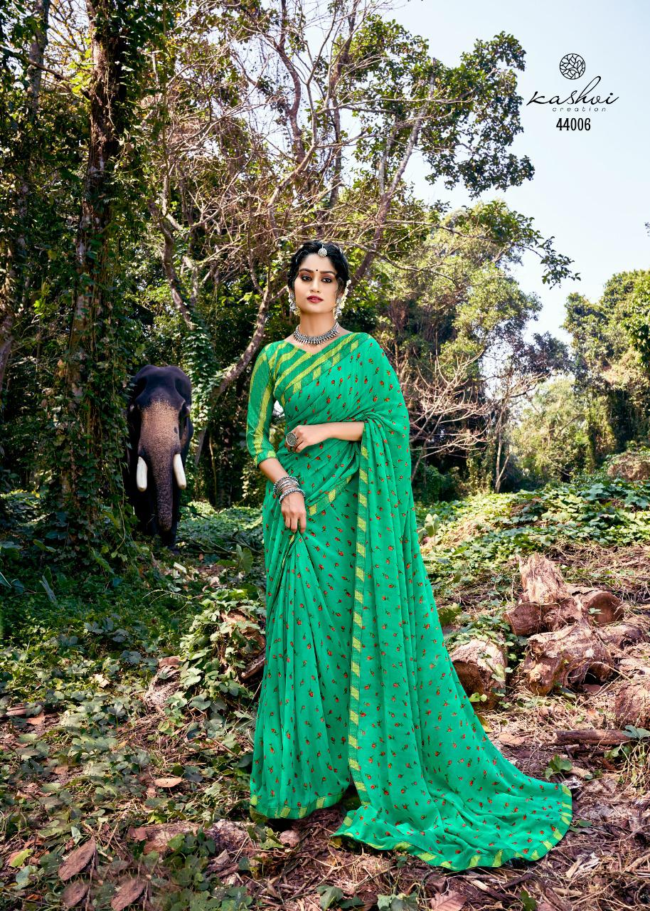 Kashvi Purva Silk Latest fancy Designer Casual Wear Printed Saree Collection
