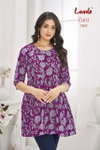 Zara Vol 7 By Laado Cotton Printed Surat Ladies Tunic Top Wholesale Market