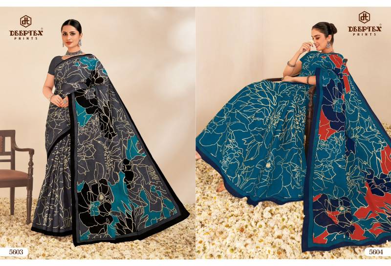 Mother India Vol 56 By Deeptex Printed Cotton Daily Wear Saree Wholesale Online
