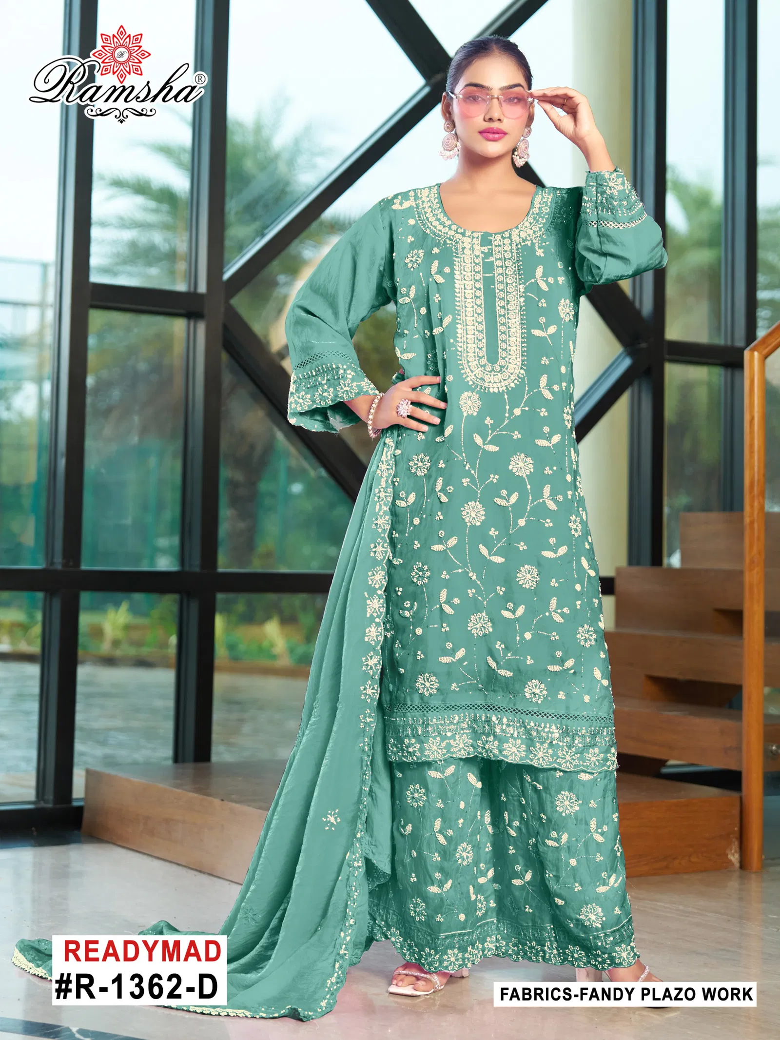R 1362 Nx By Ramsha Fandy Pakistani Readymade Suits Wholesale Price In Surat