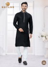 Black Colour Outluk Wedding Collection Vol 34 Silk Wholesale Mens Kurta Pajama 3404