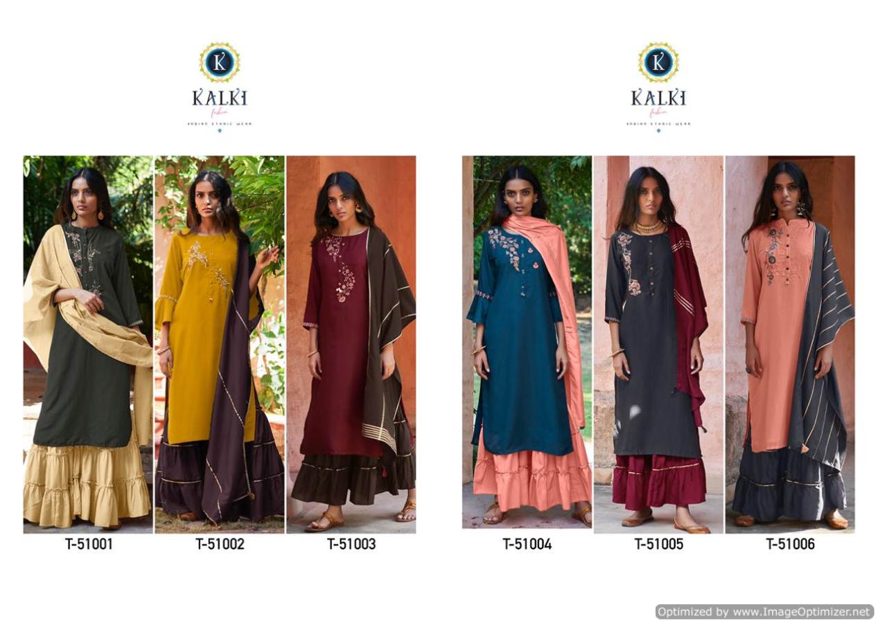Kalki Mirrow Plus Latest Designer Festive Wear Pure Muslin Fancy Look Readymade Suit Collection With Gotapatti Work 