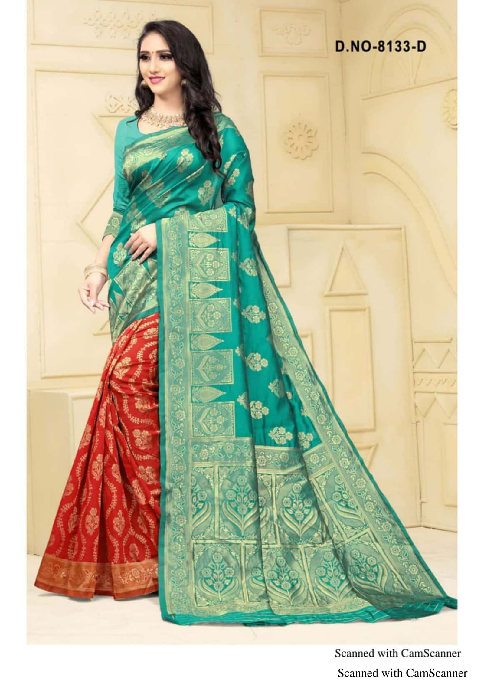 Haytee Kangan 8133 Latest Designer Party Wear Handloom Silk Fancy Saree Collection
