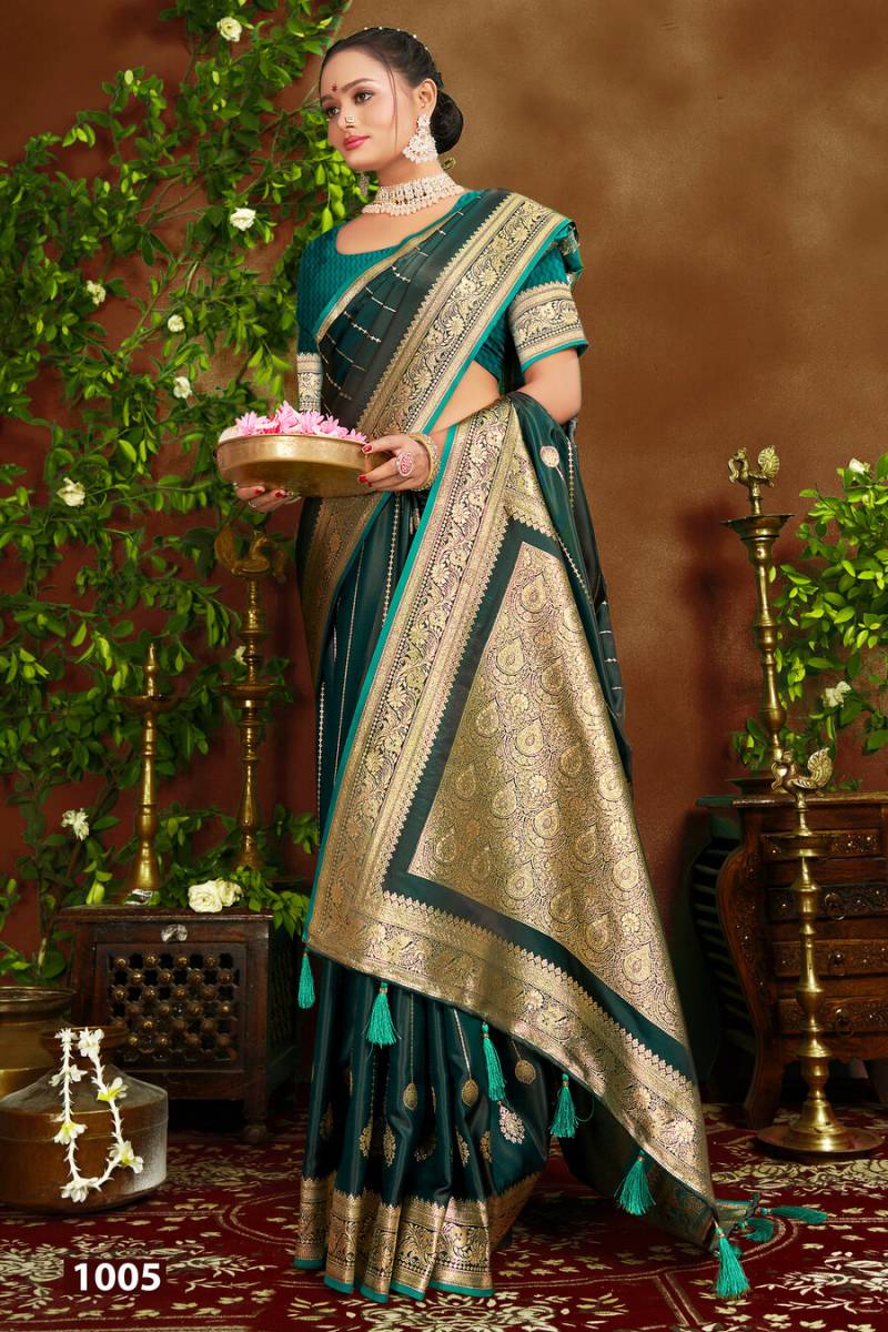 Saroj  Aashna  Satin Vol 1 Wedding Wear Satin Silk Saree Wholesale Suppliers In Mumbai