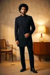 Black Outluk Vol 144 Designer Heavy Armani Mens Indo Western 14410