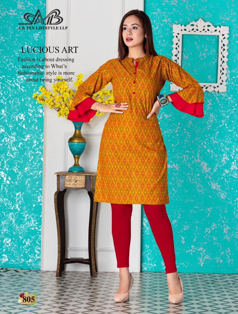 AB Sarika Latest Fancy Designer Printed Kurtis Collection