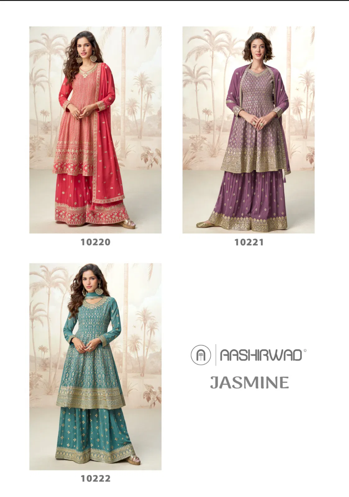Jasmine By Aashirwad Georgette Readymade Suits Wholesale Price In Surat