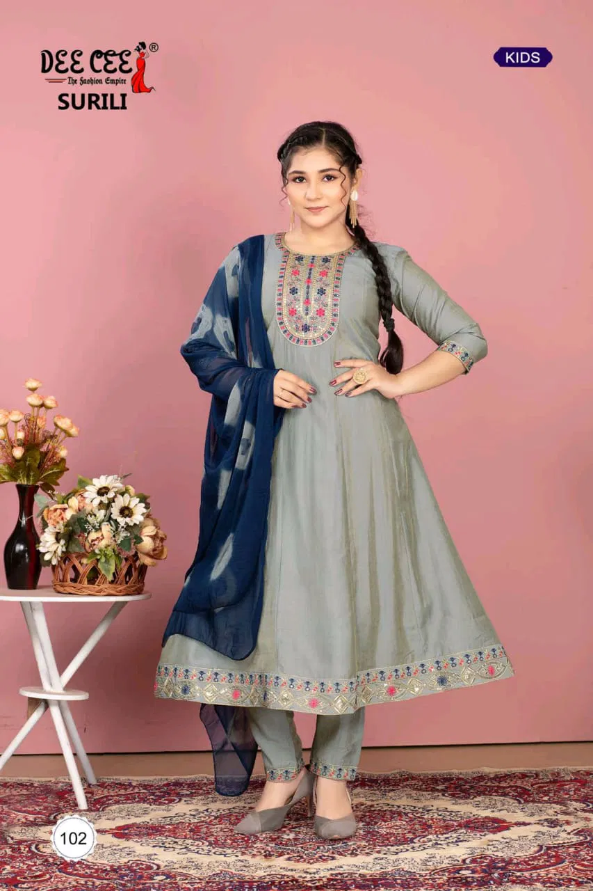 Surili By Deecee Simran Flared Kurti With Bottom Dupatta Wholesale Online