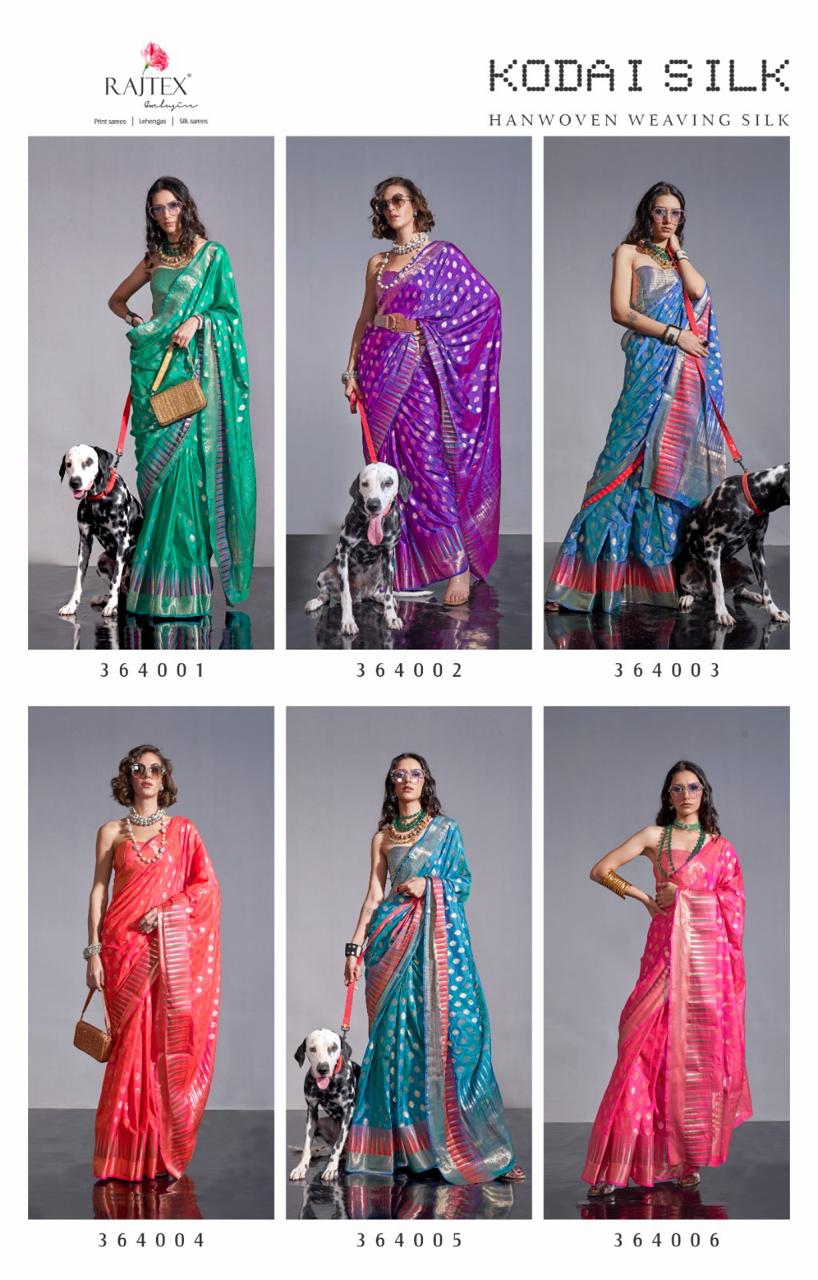 Kodai Silk By Rajtex 364001 To 364006 Series Saree Wholesale Online