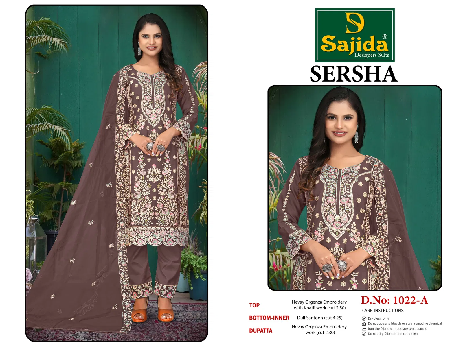 Sersha by Sajida Organza Wholesale Pakistani Salwar Kameez In India