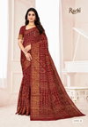 Golden Checks By Ruchi Linen Silk Daily Wear Saree Suppliers In India