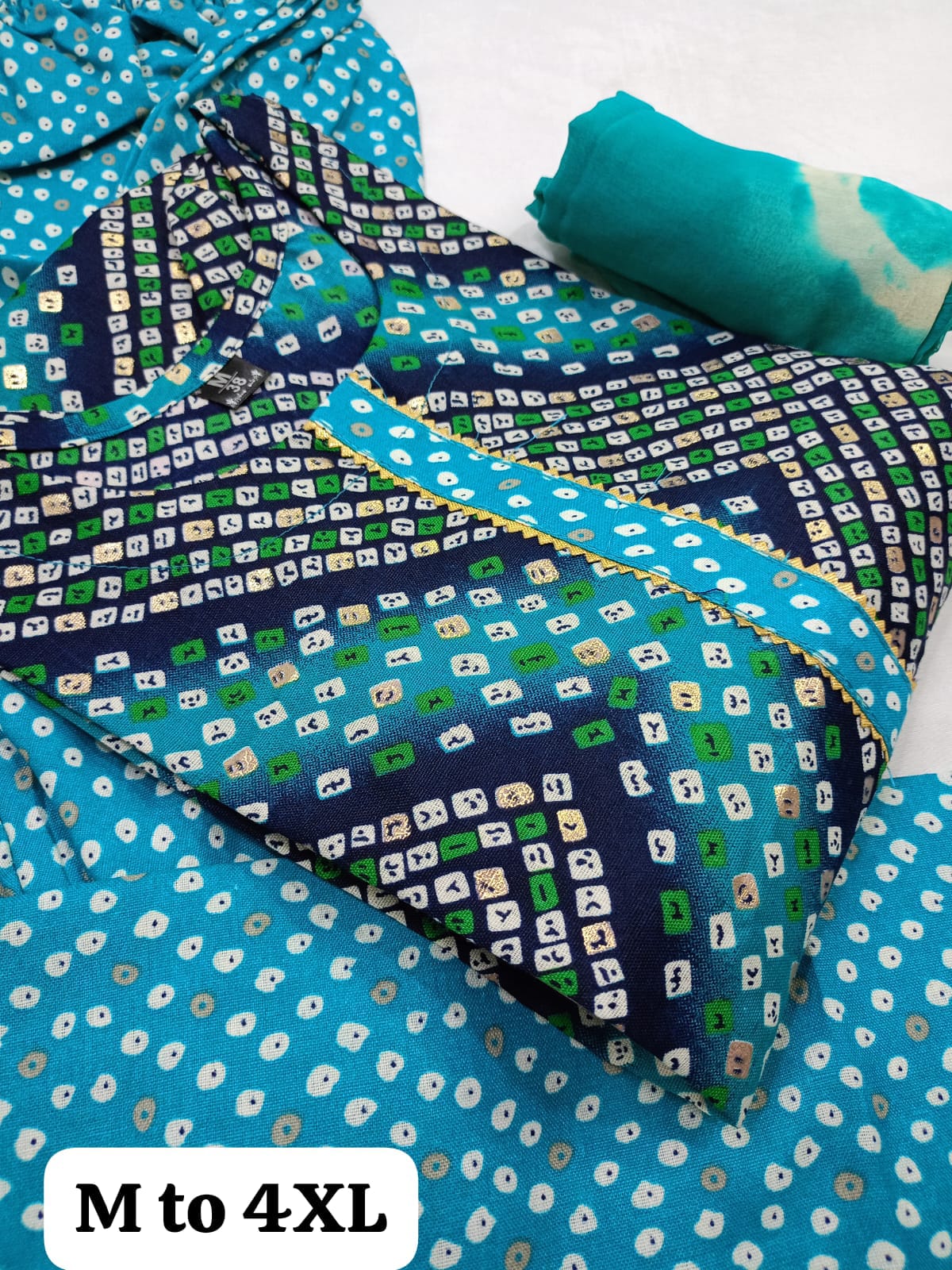Virat Bandhani Printed Kurti With Bottom Dupatta Catalog
