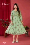 Kesari By Deecee Vartican Foil Printed Anarkali Kurti
