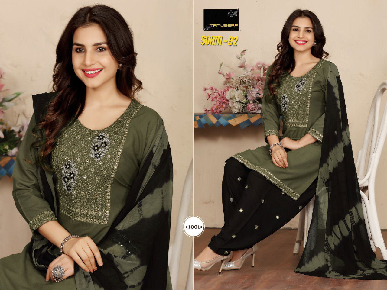 Scam 1992 Latest Fancy Designer Rayon Patiyala Ready Made Dress Collection
