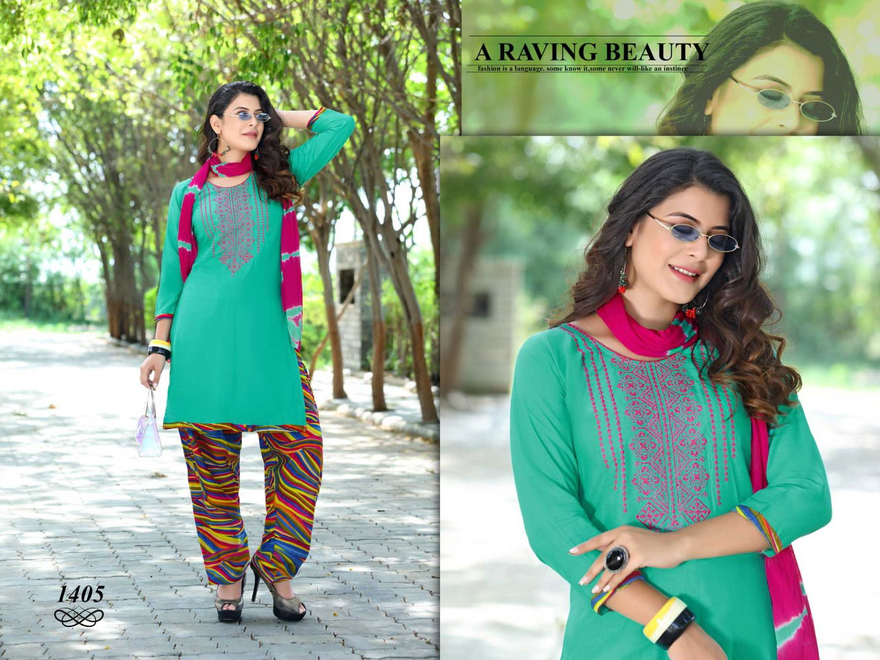 Trendy Sonam Latest Ethnic Wear Printed Rayon Designer Ready Made Collection
