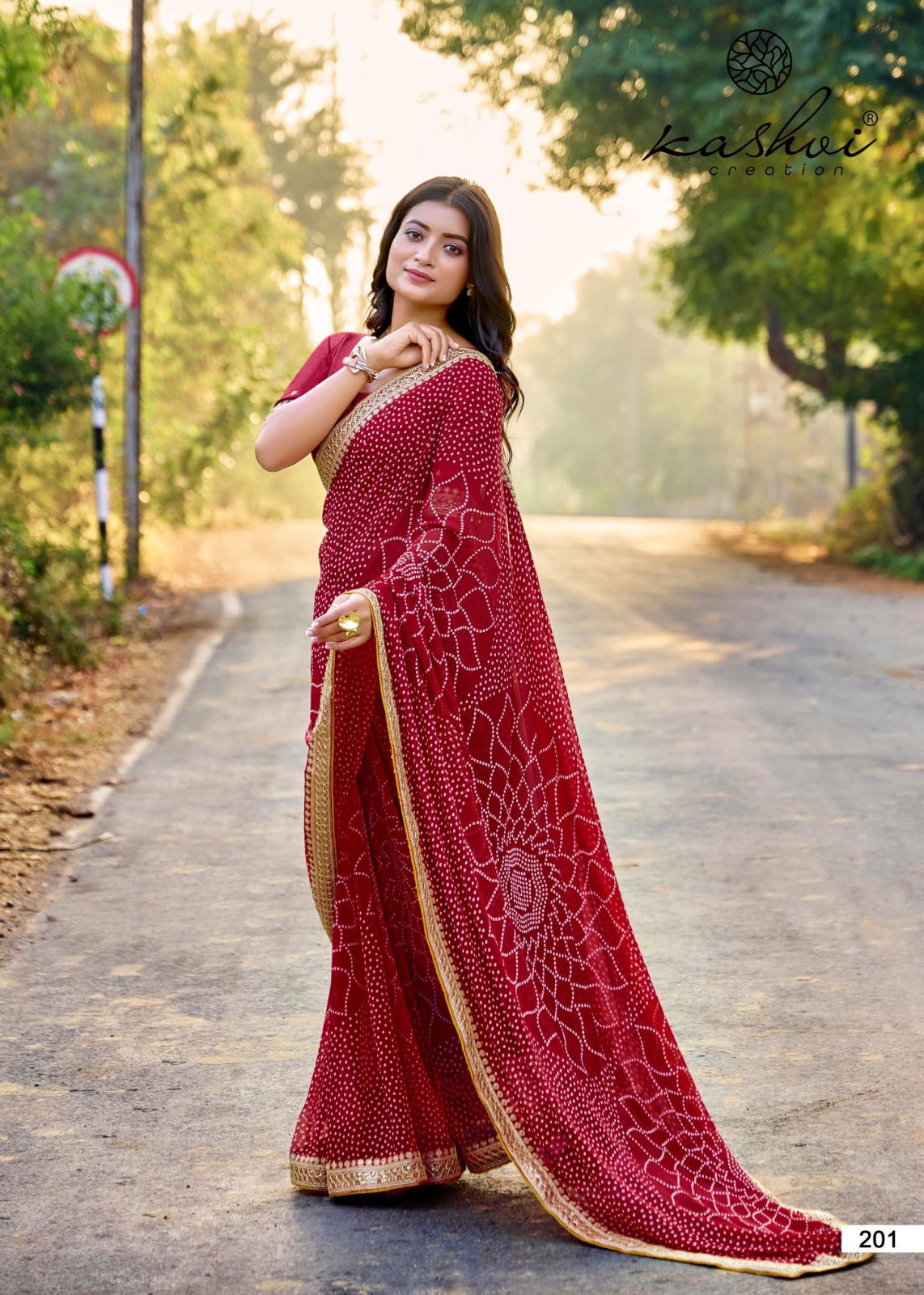 Chuneri Vol 2 By Kashvi Mono Georgette Daily Wear Saree Orders In India