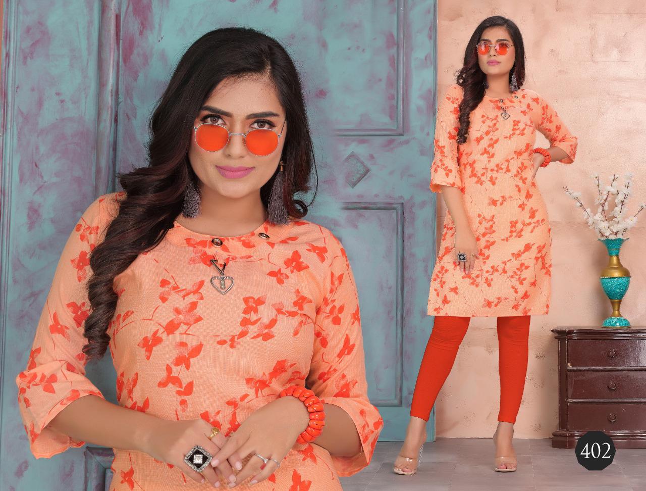 Trendy Heaven 2 Heavy Rayon Fancy Casual Wear Printed Kurtis Collection