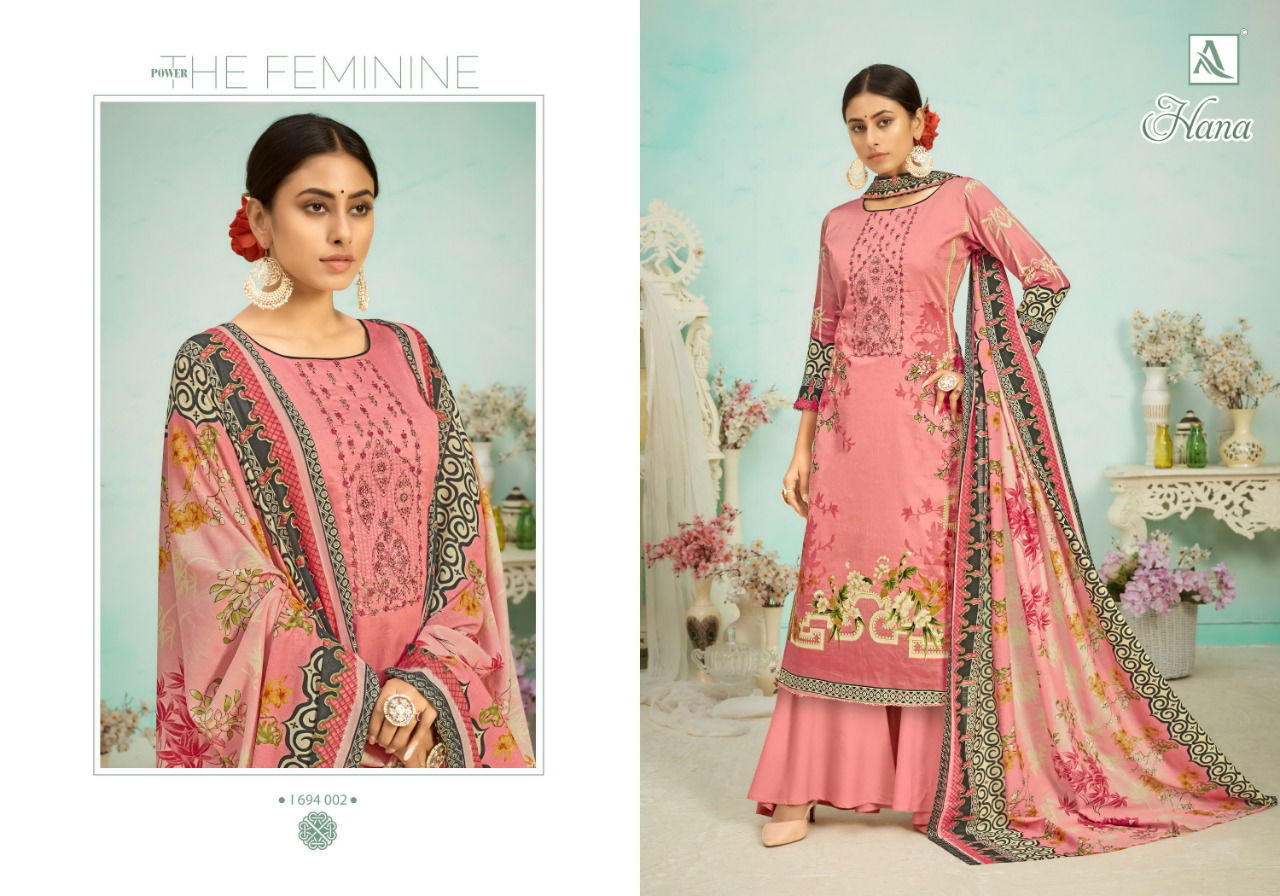 Alok Hana Latest Fancy Casual Wear Pure Viscose Rayon Print With Embroidery Designer Dress Material Collection
