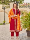 Plus Jalsa By Aanchi Vichitra Silk Kurti With Bottom Dupatta Wholesale Market In Surat