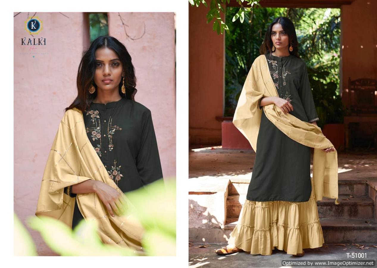 Kalki Mirrow Plus Latest Designer Festive Wear Pure Muslin Fancy Look Readymade Suit Collection With Gotapatti Work 