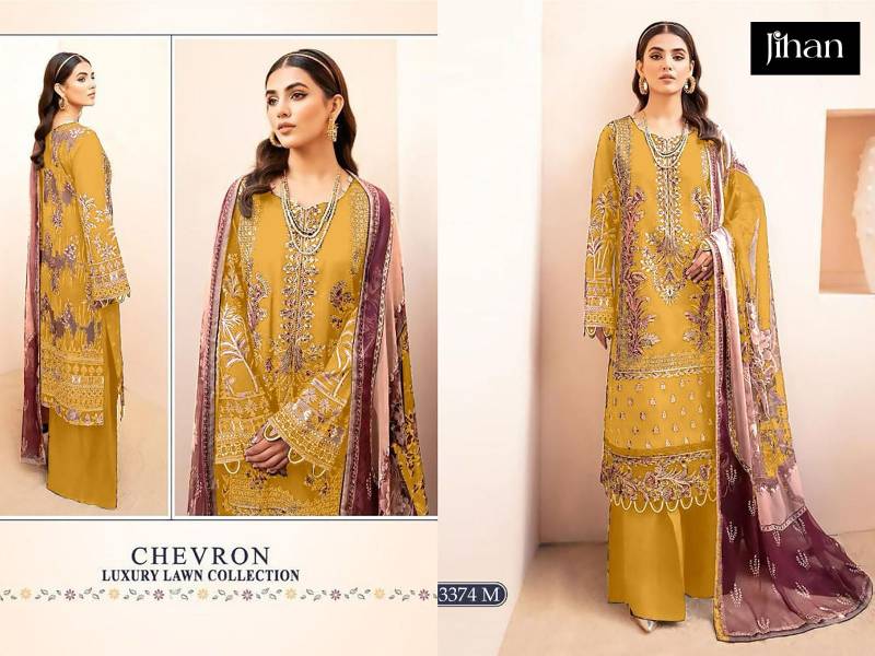Jihan Chevron 3374 K To N Chiffon Dupatta Pakistani Salwar Kameez Bulk Orders In India 