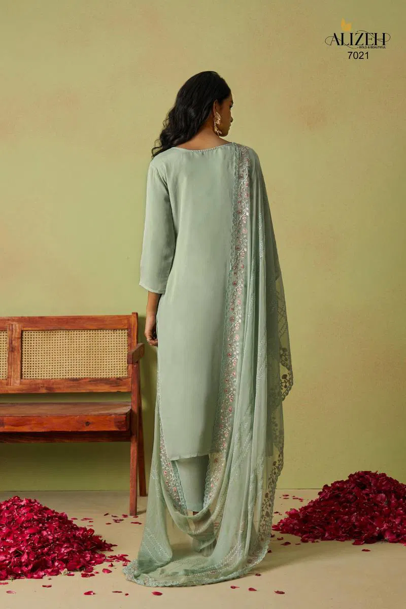 Saadgi Vol 2 By Alizeh Organza Top Bottom With Dupatta Wholesale In India