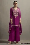 Ethnic Silk Blend Embroidery Ladies Plazzo Suits