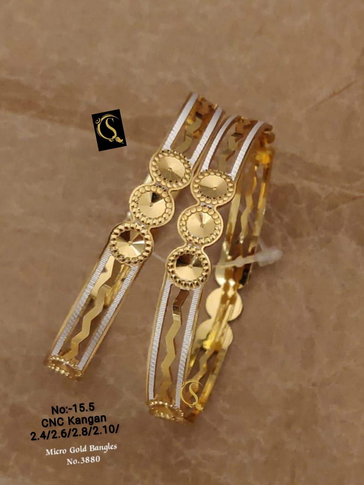 Designer Accessories 2 Micro Gold Bangels Catalog
